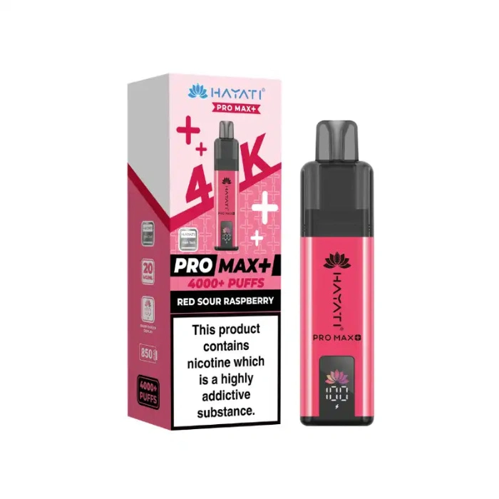 Red Sour Raspberry Hayati Pro Max Plus 4K Prefilled Pod Kit